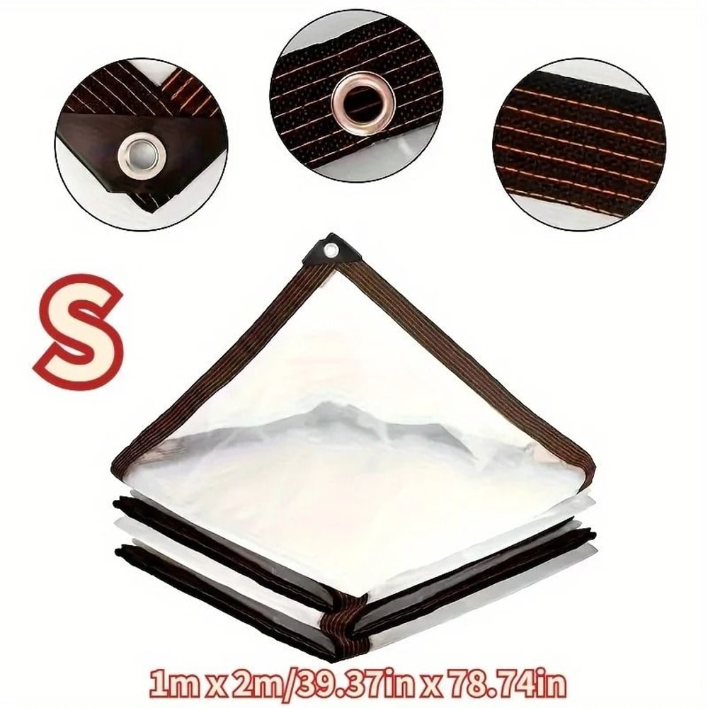IndustrialStandard Clear Waterproof Tarp With Reinforced Seal Rings 6