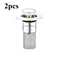 2Pack Stainless Steel PopUp Universal Sink Drain Strainer 6