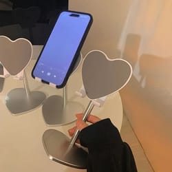 universal adjustable heart-shaped desktop mobile phone stand