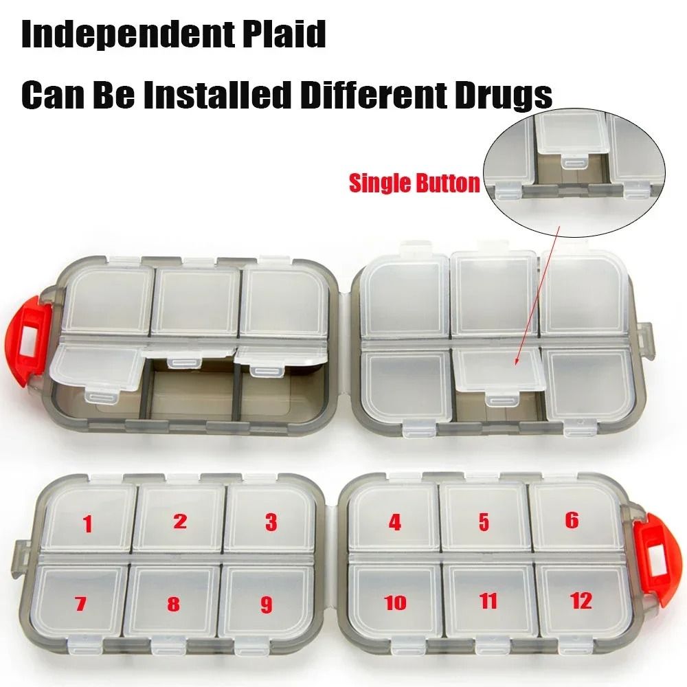 Professional Portable Folding Pill Organizer Case 2