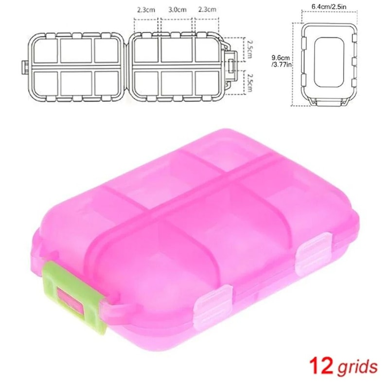 Professional Portable Folding Pill Organizer Case 9