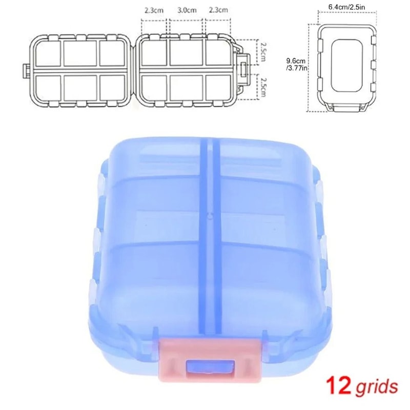 Professional Portable Folding Pill Organizer Case 8