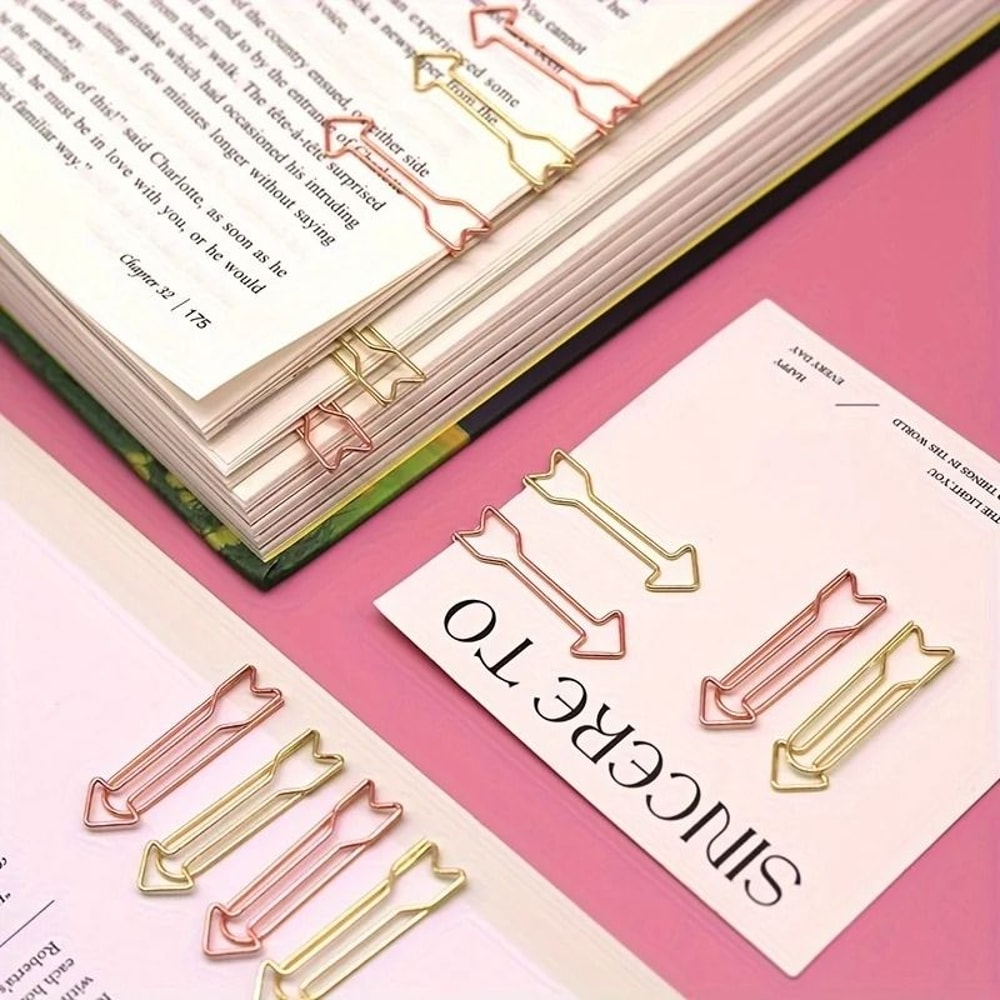 Professional ArrowShaped Metal Paper Clips For Office Organization 5