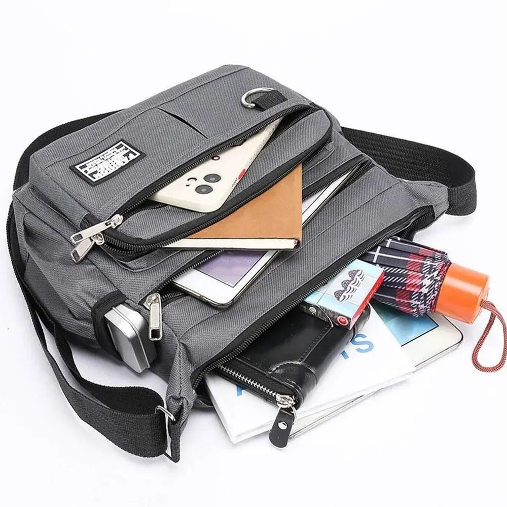 Professional Mens Large Capacity MultiLayer Crossbody Bag 2