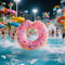 DonutShaped Inflatable Pool Float 5