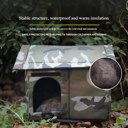 outdoor camouflage cat house