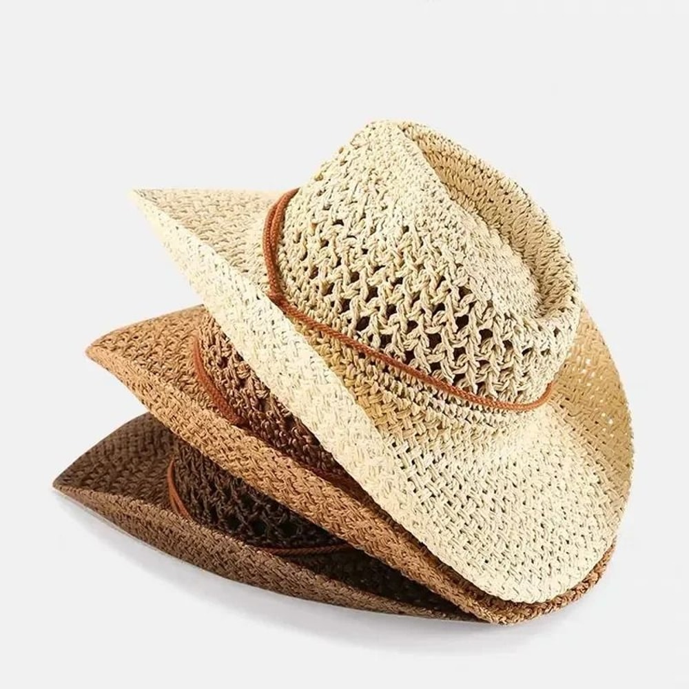 Womens Straw Western Cowboy Hat 0