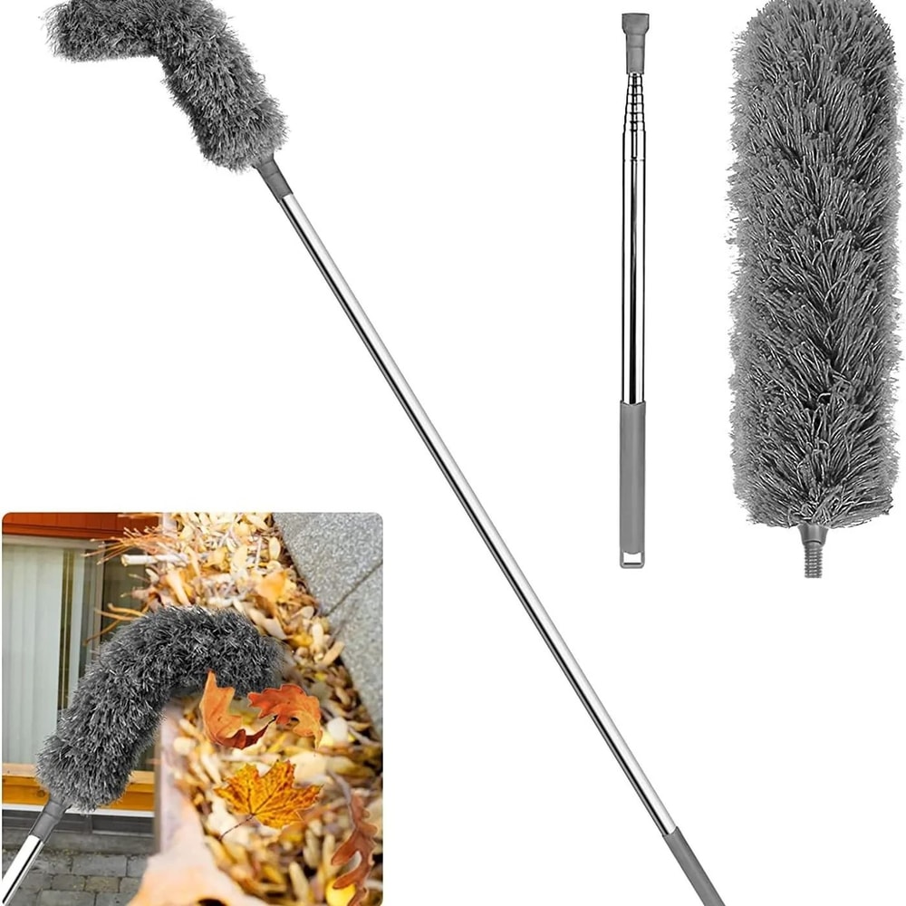 Durable Drain Gutter Cleaning Brush With Telescopic Rod 1