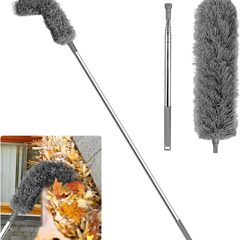 Durable Drain Gutter Cleaning Brush With Telescopic Rod 1