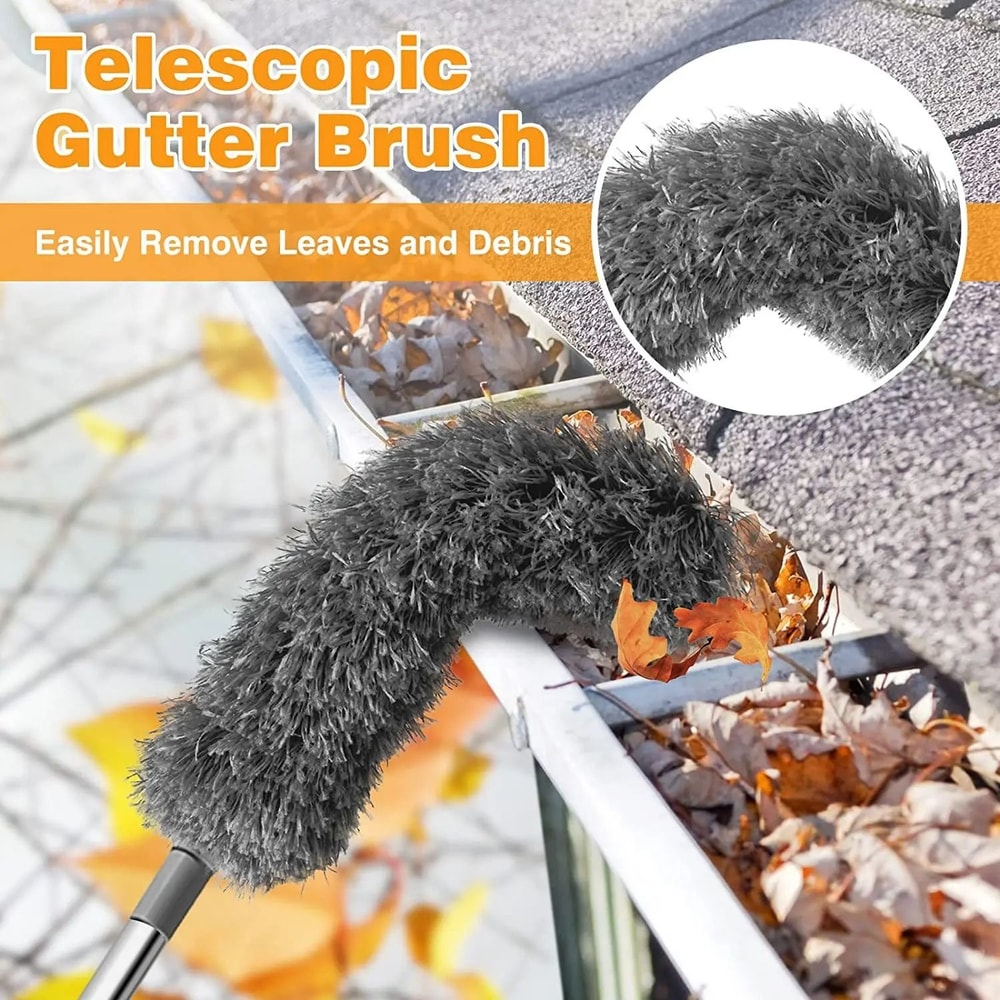 Durable Drain Gutter Cleaning Brush With Telescopic Rod 2
