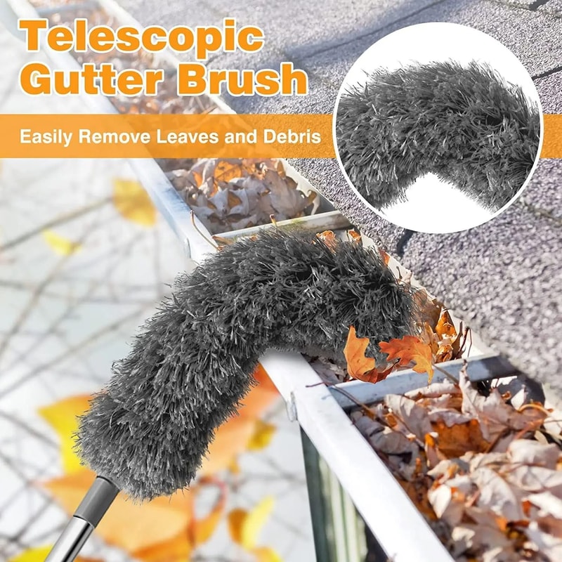 Durable Drain Gutter Cleaning Brush With Telescopic Rod 2