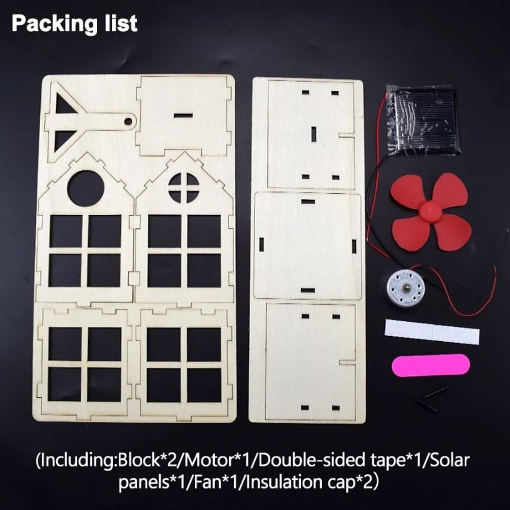 SolarPowered Twin Blade Windmill Science DIY Kit 5