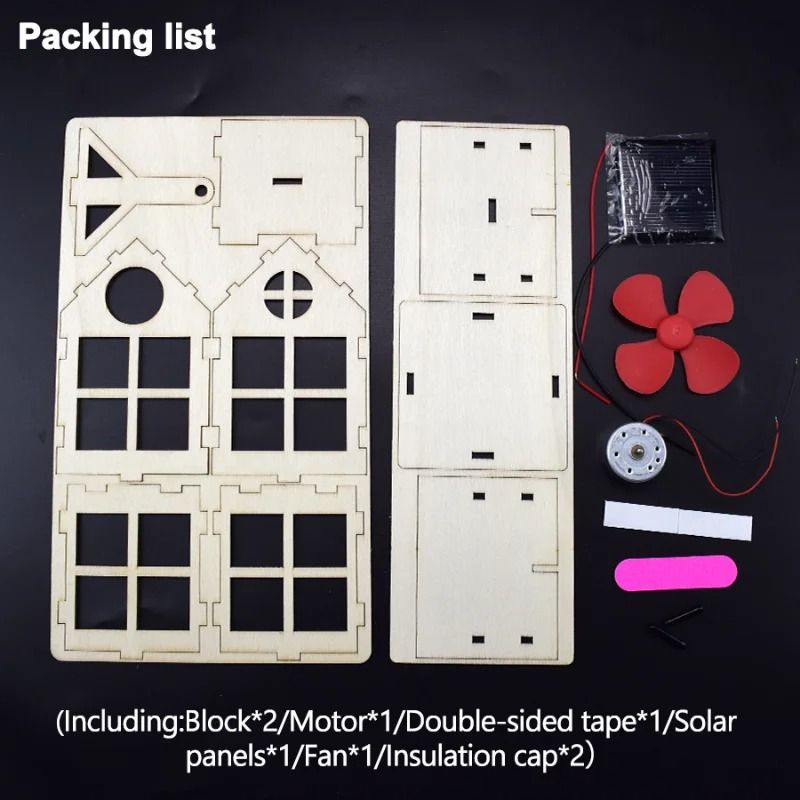 SolarPowered Twin Blade Windmill Science DIY Kit 5