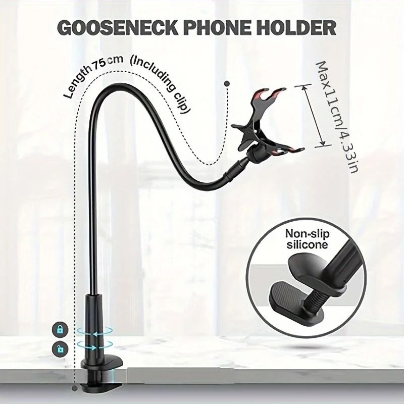 Flexible Long Arm Gooseneck Phone Stand 2