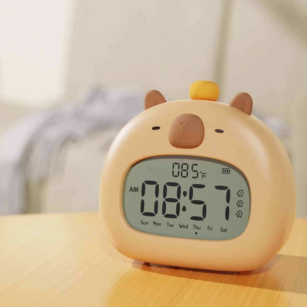 Cute Capybara Bedside LED Kids Alarm Clock 6