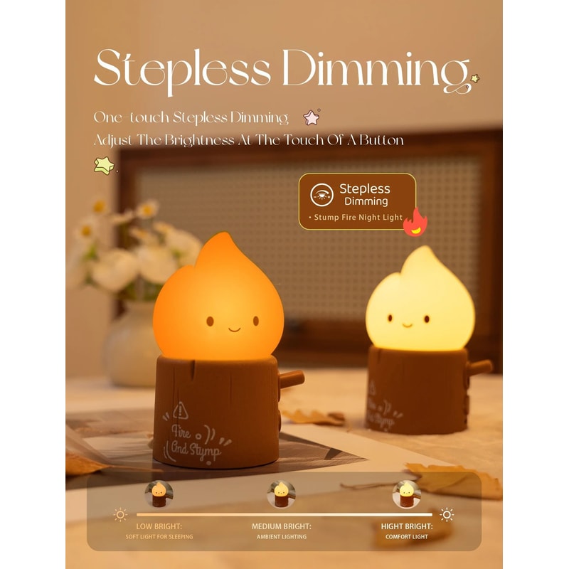 Dimmable Flameless Candle Sleeping Night Light 1