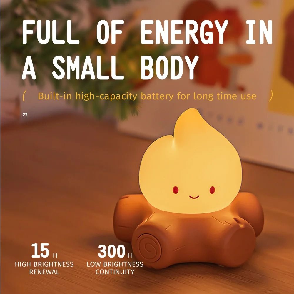 Cute Campfire Soft Silicone Night Light 1