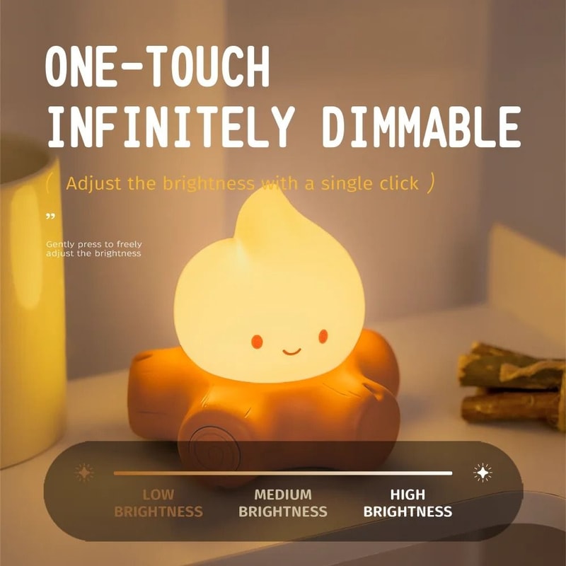 Cute Campfire Soft Silicone Night Light 2