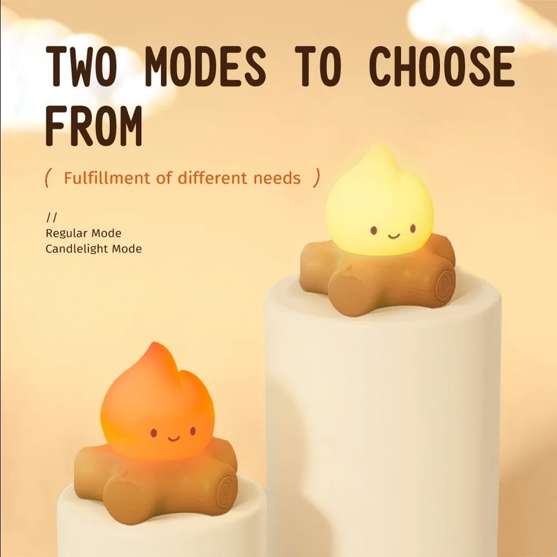 Cute Campfire Soft Silicone Night Light 3