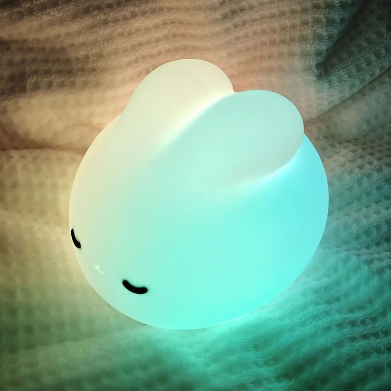 Cute Rabbit Silicone Night Light For Kids 5