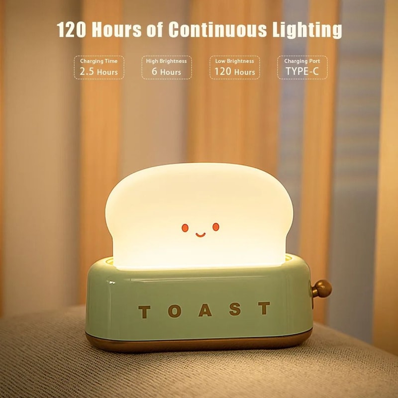 BANDIAN Bread Toast Cartoon LED Night Light 3
