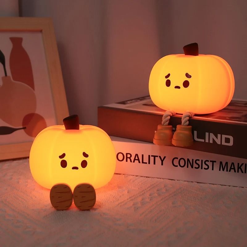 Cute Pumpkin Silicone LED Night Light 2
