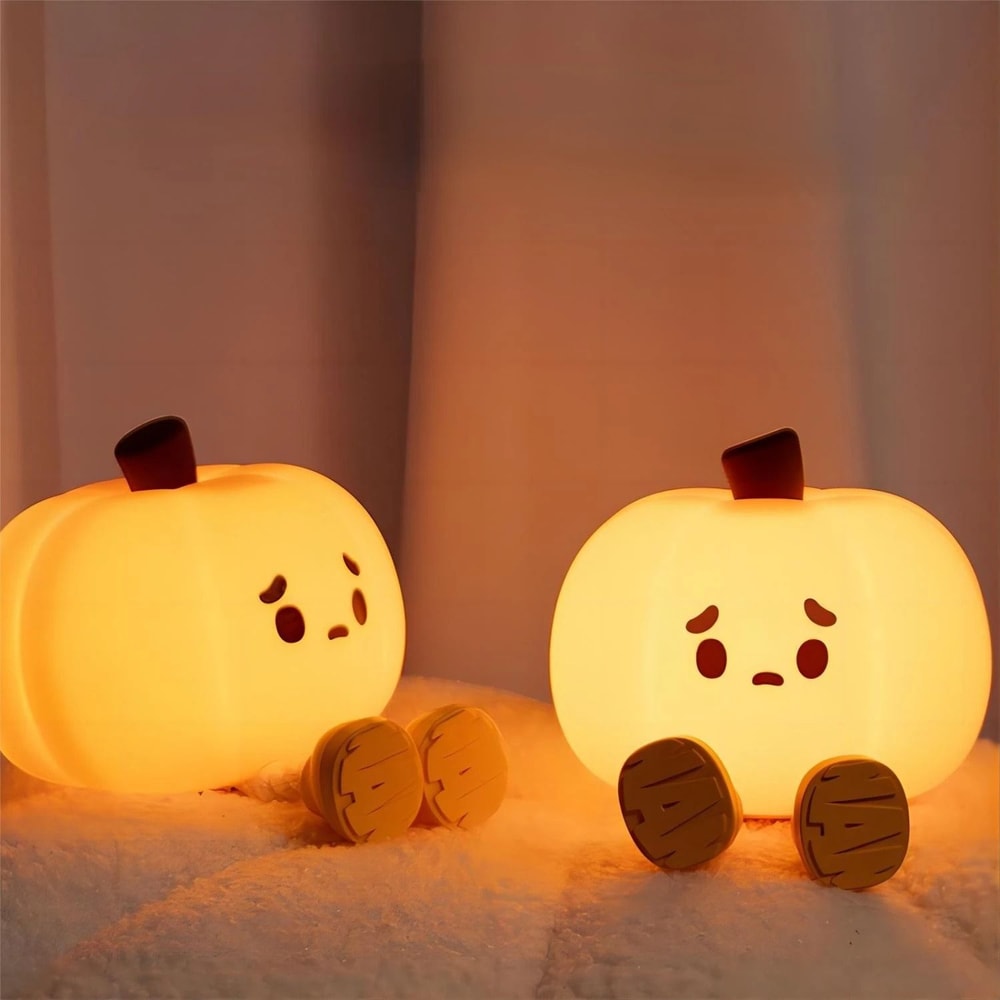 Cute Pumpkin Silicone LED Night Light 3
