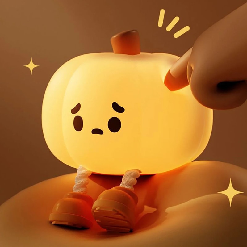 Cute Pumpkin Silicone LED Night Light 5