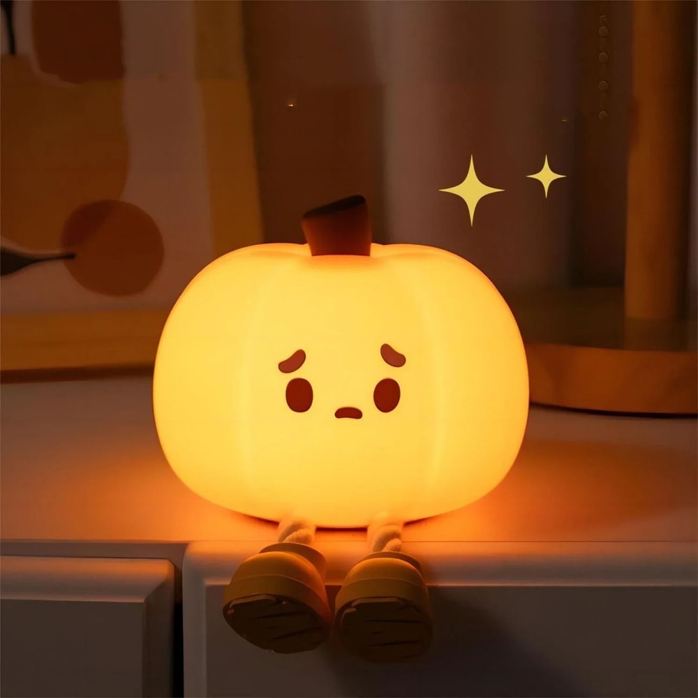 Cute Pumpkin Silicone LED Night Light 6