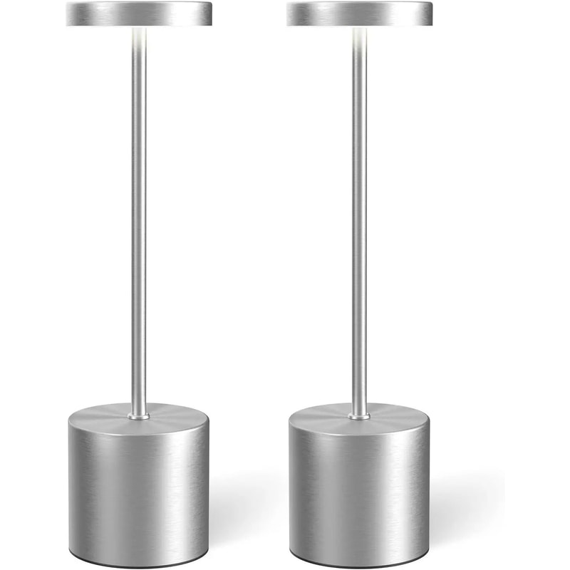 Rechargeable Simple Touch Sensor LED Table Lamp 2Piece Set 9