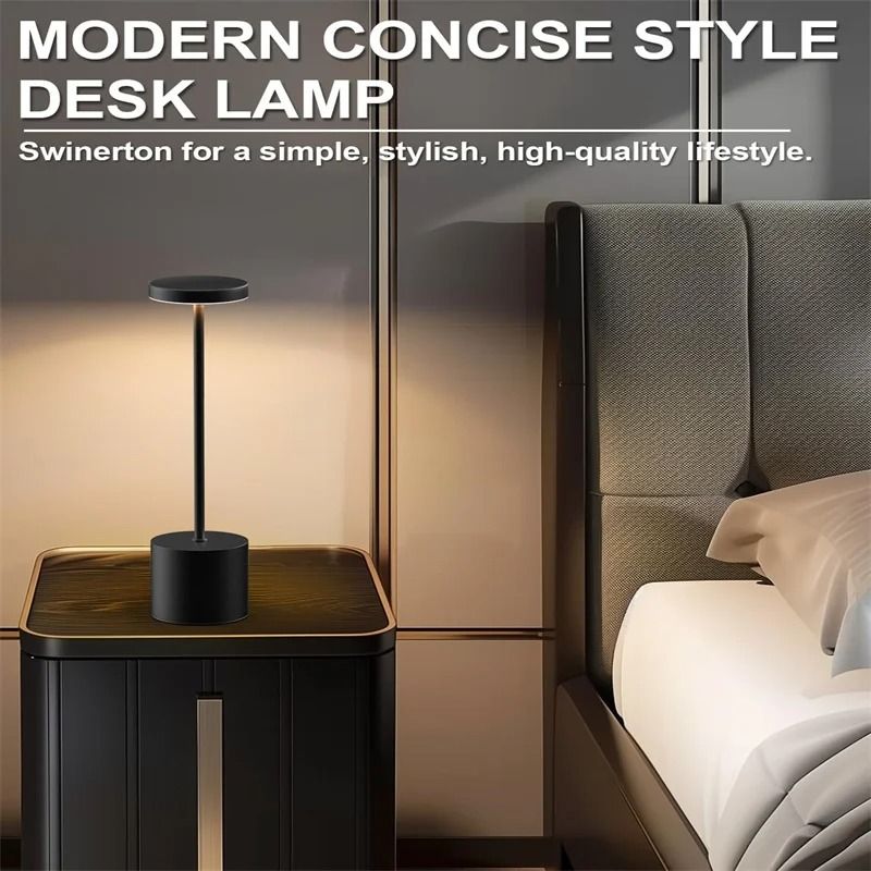 Rechargeable Simple Touch Sensor LED Table Lamp 2Piece Set 3