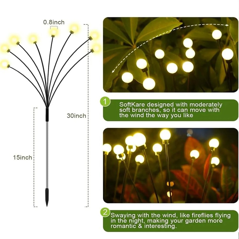 SolarPowered Garden Firefly Lights 4