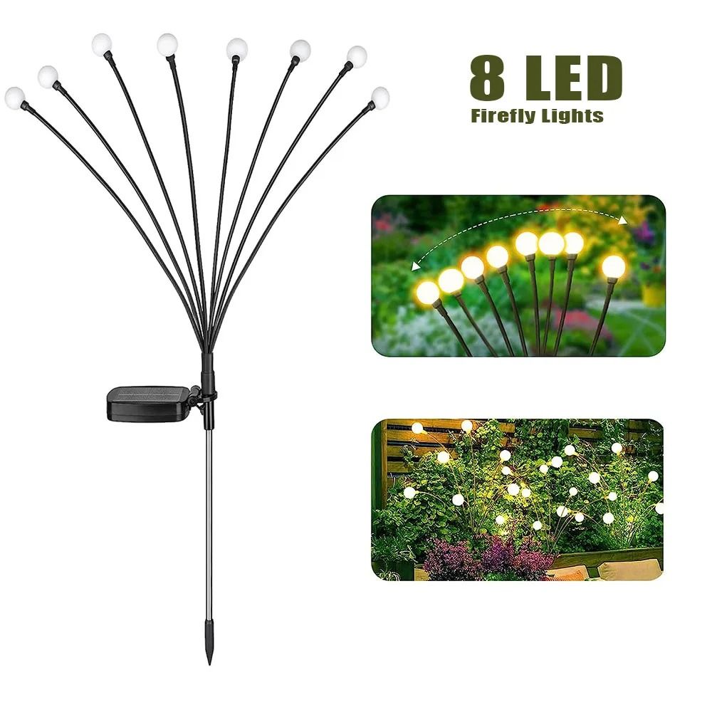 SolarPowered Garden Firefly Lights 6