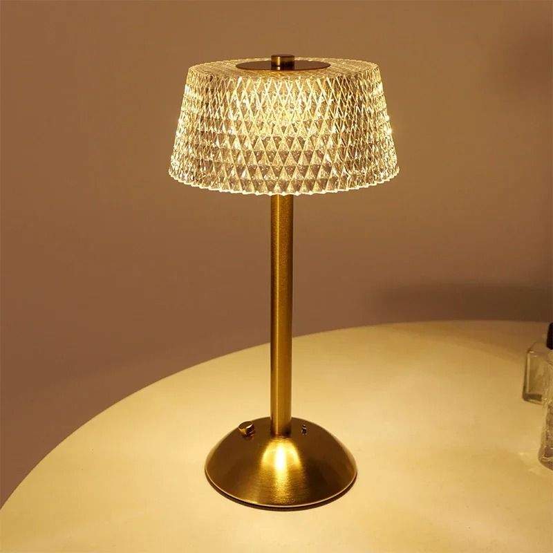 Rechargeable Crystal Glass LED Table Lamp 1