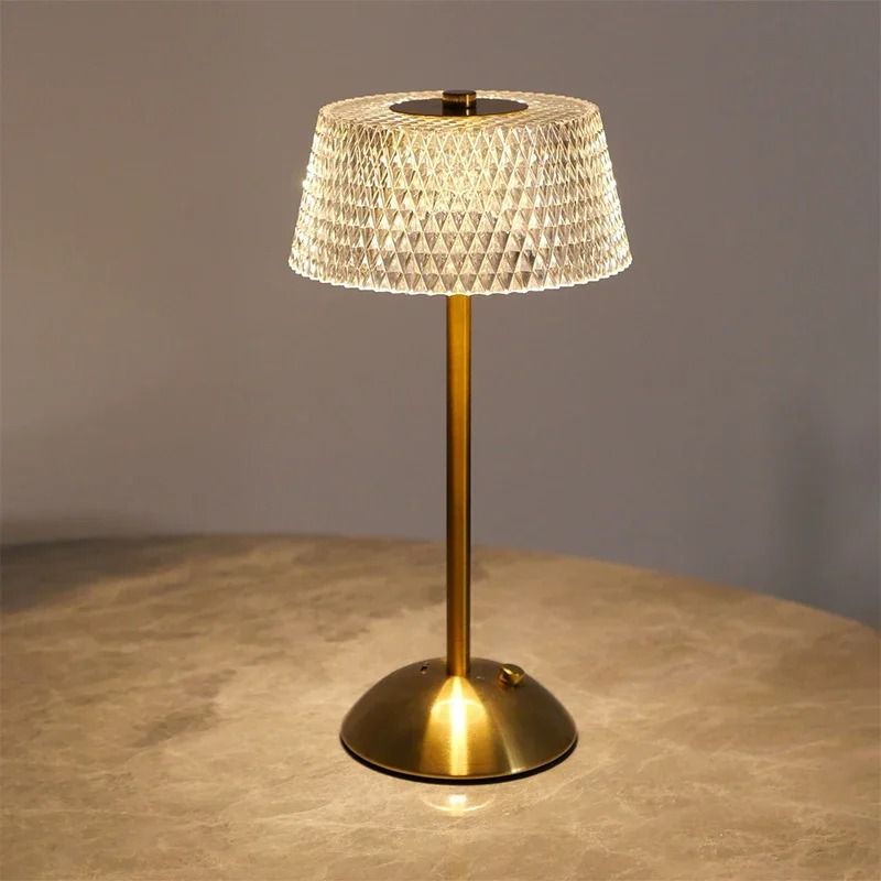 Rechargeable Crystal Glass LED Table Lamp 2