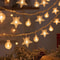 LED Snowflake BatteryOperated Fairy String Lights 10