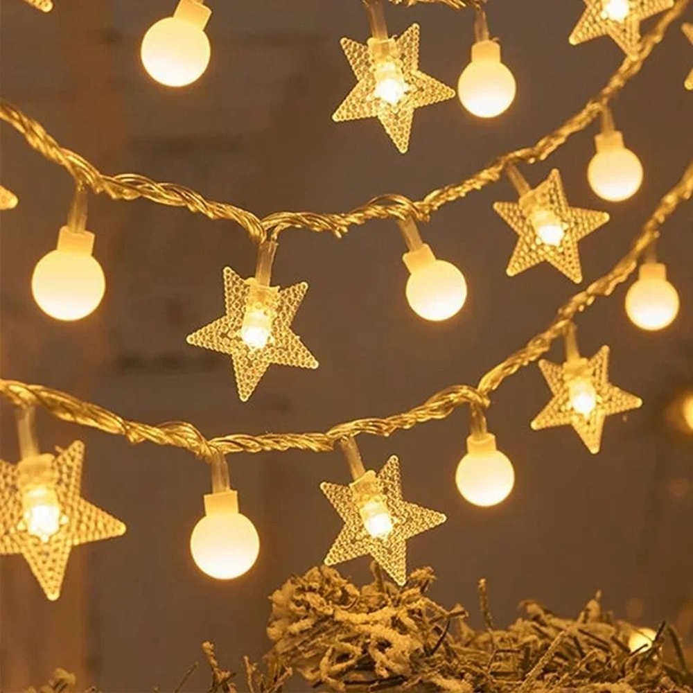 LED Snowflake BatteryOperated Fairy String Lights 11