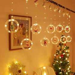 led round curtain string lights with remote control
