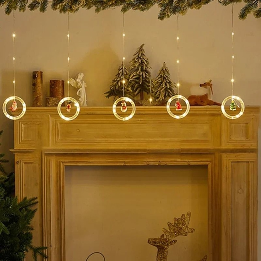 LED Round Curtain String Lights With Remote Control 3