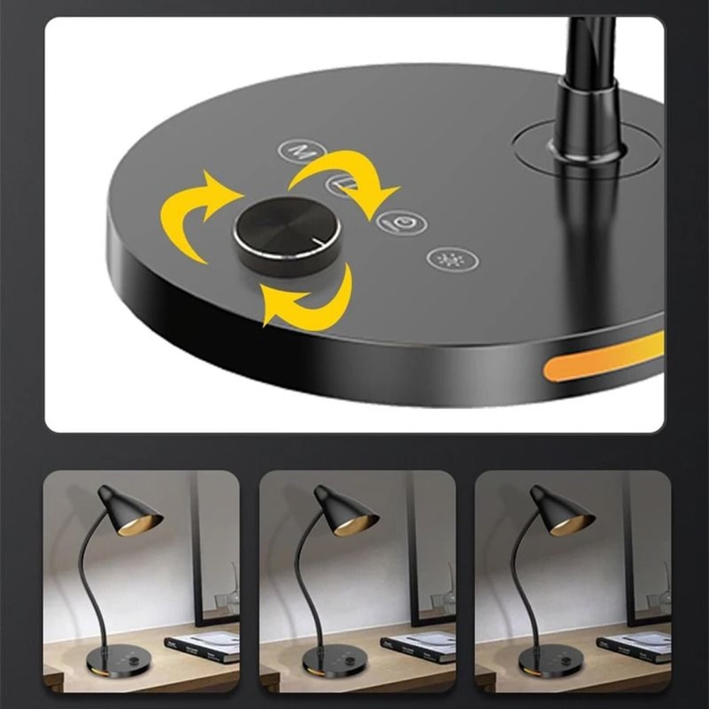 LED Desk Lamp PlugIn Knob Switch Desktop Reading Lamp 4