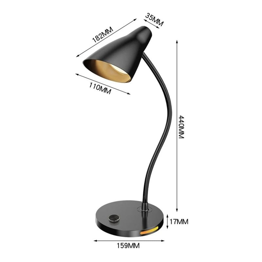 LED Desk Lamp PlugIn Knob Switch Desktop Reading Lamp 5