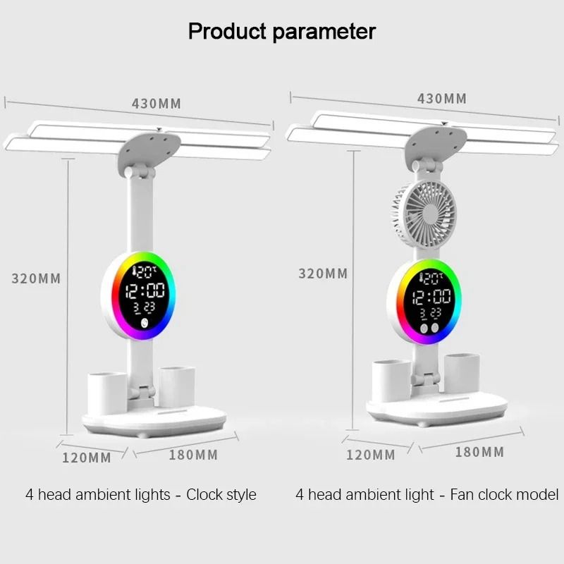 Rechargeable Multifunction Study Desk Lamp 5