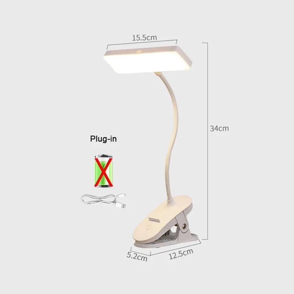 Rechargeable LED Eye Protection Clip Desktop Lamp 6