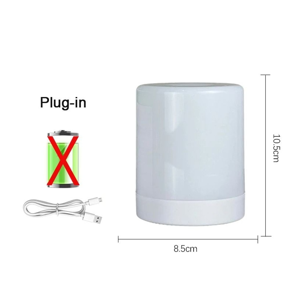 Dimmable Touch Rechargeable Cylindrical Bedside Lamp 8