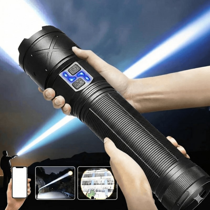 USB Rechargeable New Ultra Bright LED Flashlight Long Range Zoom Flashlights Tactical Torch 0