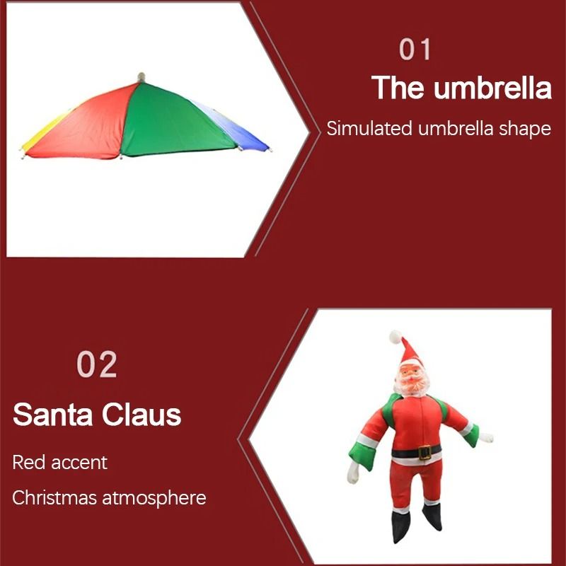 Parachute Santa Claus Hanging LED Decoration 3