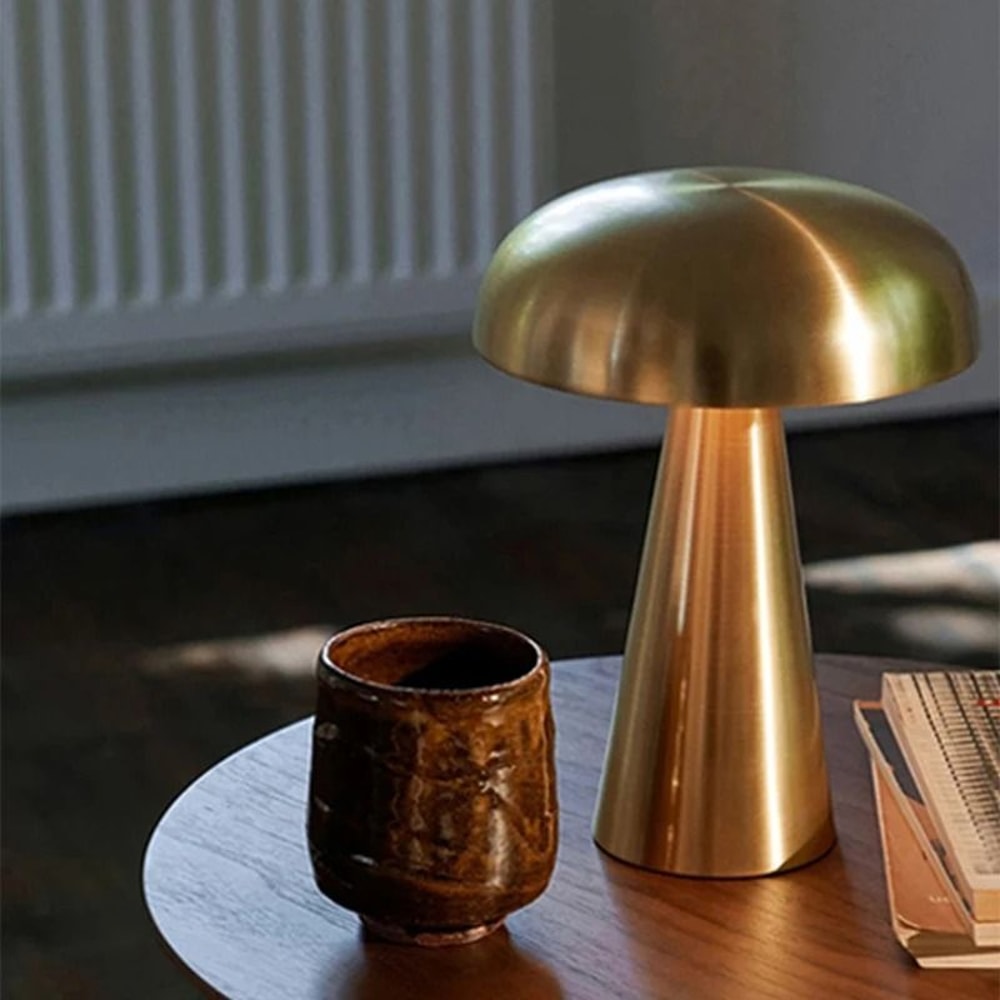 Rechargeable Metal Mushroom Mood Lamp 0