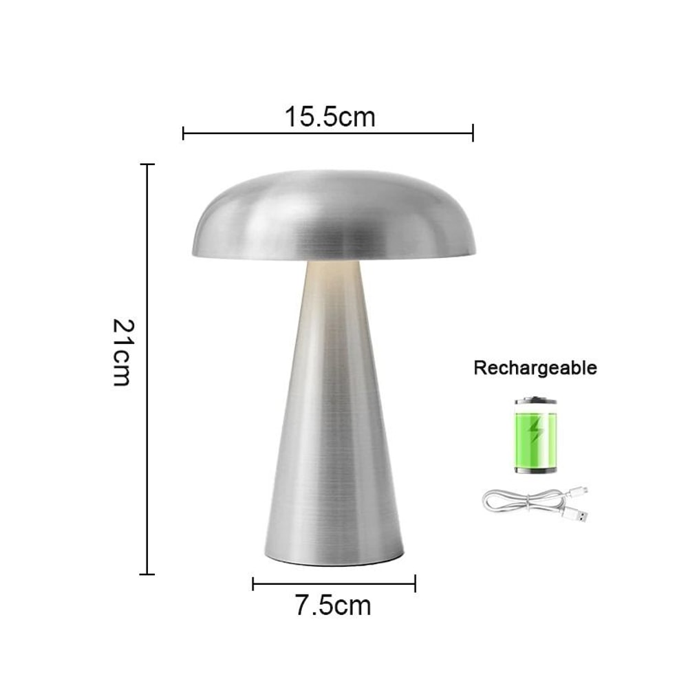 Rechargeable Metal Mushroom Mood Lamp 6