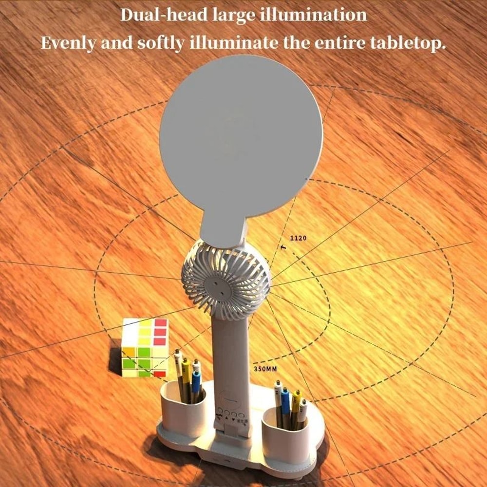 Rechargeable Multifunction Study Desk Lamp With Fan 1