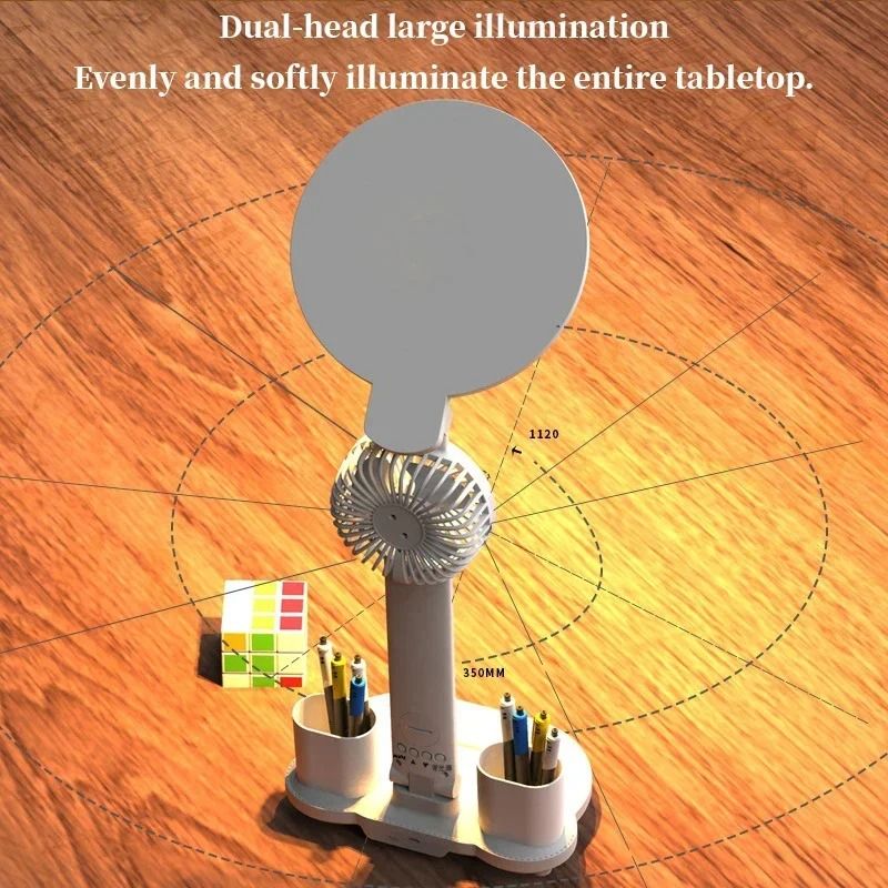 Rechargeable Multifunction Study Desk Lamp With Fan 1